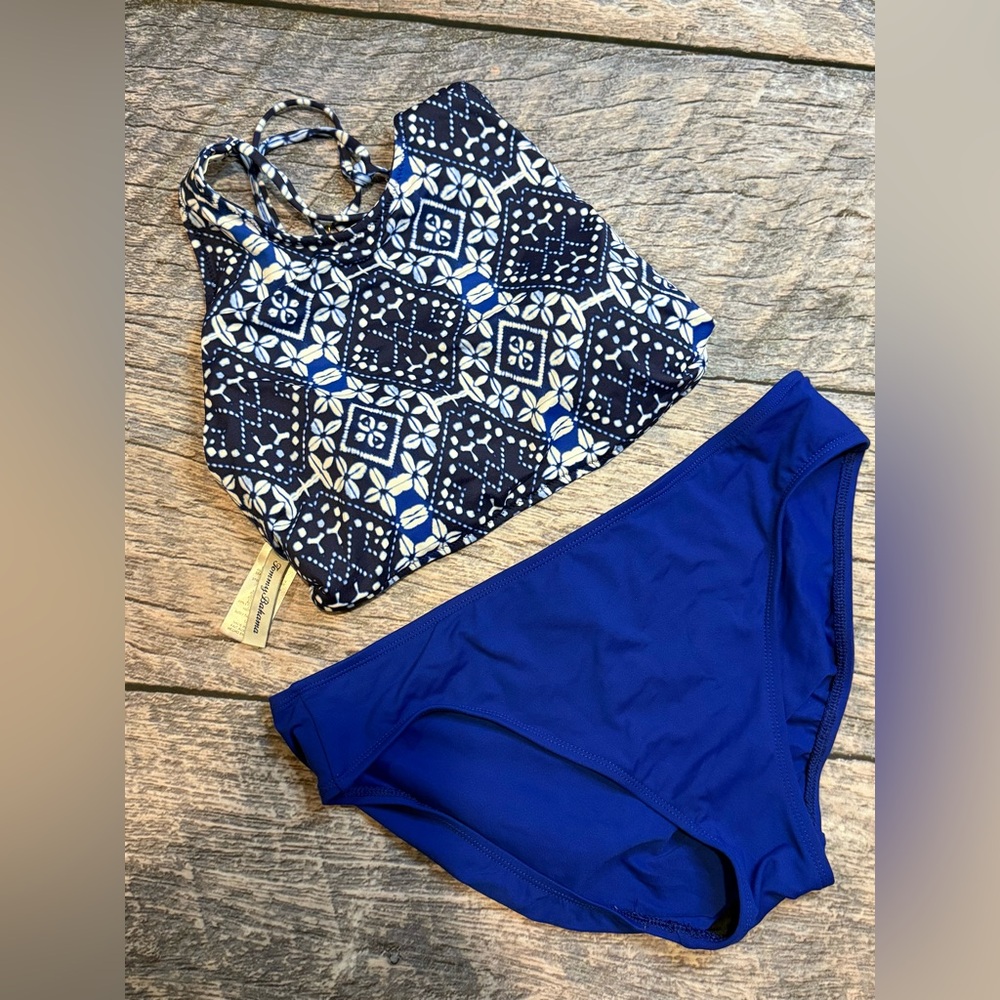 Tommy Bahama swim top, Reversible top, Large
